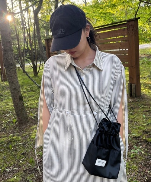 MERLOT(メルロー)の「2wayドロストシャツワンピース(シャツワンピース・レディース・ベージュ/ライトブルー・FREE)」の19枚目の写真