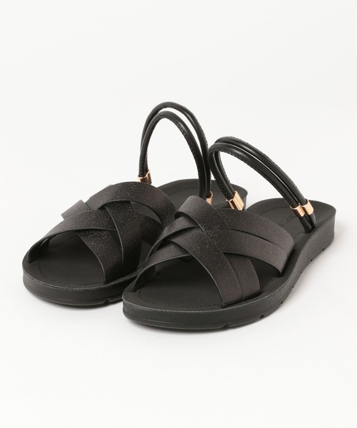 GLOBAL WORK（グローバルワーク）の「らくっション2WAYラメサンダル/120748（サンダル・レディース・ブラック/シルバー/ゴールド・MEDIUM/LARGE）」の22枚目の写真