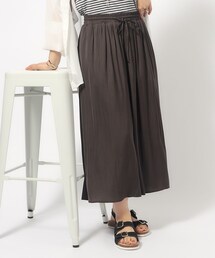 DRESKIP | ◆【無理せずキレイ】ロングシーズン活躍 サテンフレア ワイドスカーチョ(その他パンツ)