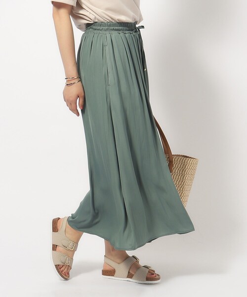 DRESKIP（ドレスキップ）の「◆【無理せずキレイ】ロングシーズン活躍 サテンフレア ワイドスカーチョ（その他パンツ・レディース・ブラック系5/グリーン/ライトグレー/チャコールグレー/ホワイト系8・03/02/04）」の19枚目の写真