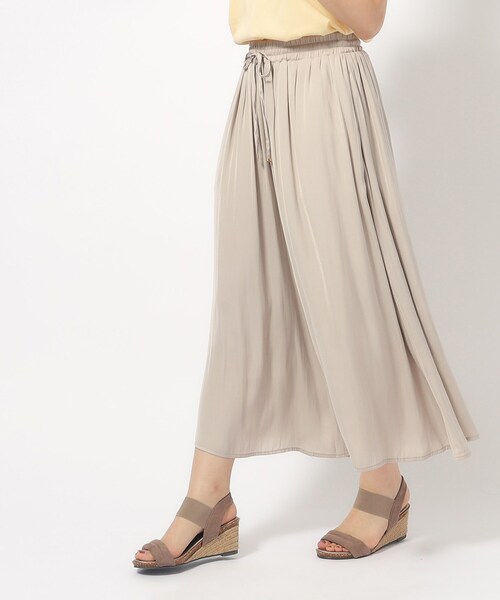 DRESKIP（ドレスキップ）の「◆【無理せずキレイ】ロングシーズン活躍 サテンフレア ワイドスカーチョ（その他パンツ・レディース・ブラック系5/グリーン/ライトグレー/チャコールグレー/ホワイト系8・03/02/04）」の22枚目の写真