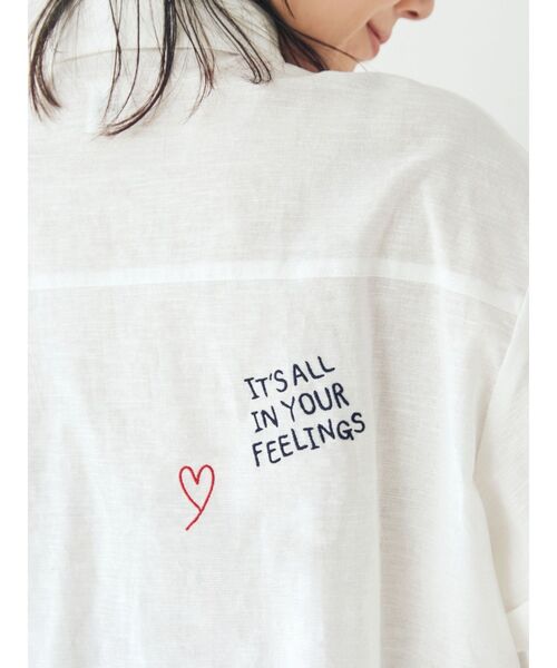 Ungrid（アングリッド）の「刺繍ハーフスリーブシャツ（シャツ/ブラウス・レディース・オフホワイト/ネイビー/オレンジ・FREE）」の8枚目の写真