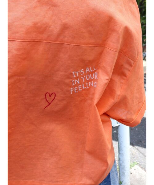 Ungrid（アングリッド）の「刺繍ハーフスリーブシャツ（シャツ/ブラウス・レディース・オフホワイト/ネイビー/オレンジ・FREE）」の16枚目の写真