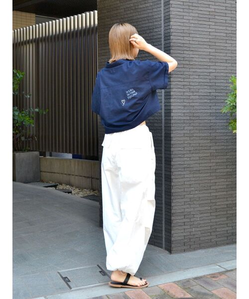 Ungrid（アングリッド）の「刺繍ハーフスリーブシャツ（シャツ/ブラウス・レディース・オフホワイト/ネイビー/オレンジ・FREE）」の22枚目の写真