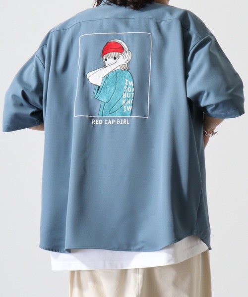 【セール】REDCAPGIRL RCGバック刺繍 ルーズサイズ半袖シャツ（シャツ/ブラウス）｜Red Cap Girl（レッドキャプガール）