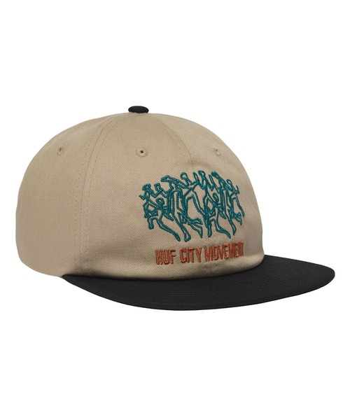 HUF(ハフ)の「MOVEMENT 6 PANEL SNAPBACK(キャップ・メンズ・ブラウン/ホワイト系その他・O/S)」の2枚目の写真