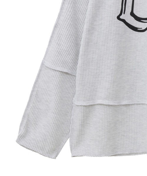 Candy Stripper（キャンディストリッパー）の「SAFETY PIN WAFFLE トップス（Tシャツ/カットソー・レディース・オフホワイト/ヘザーグレー/ブラック・2）」の13枚目の写真