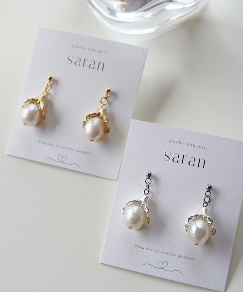 CERCA(チェルカ)の「saran jewelry/花パール ピアス(ピアス(両耳用)・レディース・ゴールド/シルバー・FREE)」の3枚目の写真