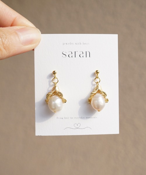 CERCA(チェルカ)の「saran jewelry/花パール ピアス(ピアス(両耳用)・レディース・ゴールド/シルバー・FREE)」の7枚目の写真