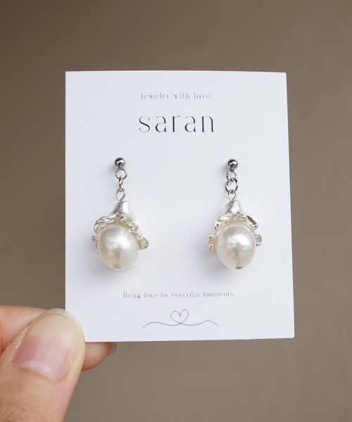 CERCA(チェルカ)の「saran jewelry/花パール ピアス(ピアス(両耳用)・レディース・ゴールド/シルバー・FREE)」の9枚目の写真