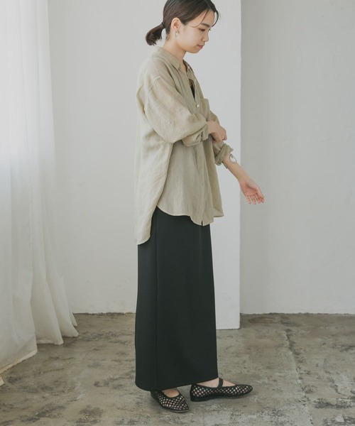 URBAN RESEARCH（アーバンリサーチ）の「ラミーオーバーシャツ（Tシャツ/カットソー・レディース・ブラック/ホワイト/オレンジ/ベージュ系その他/ベージュ・FREE）」の16枚目の写真