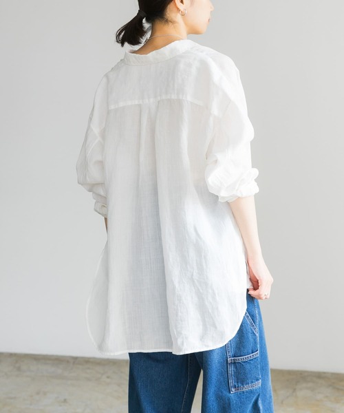 URBAN RESEARCH（アーバンリサーチ）の「ラミーオーバーシャツ（Tシャツ/カットソー・レディース・ブラック/ホワイト/オレンジ/ベージュ系その他/ベージュ・FREE）」の21枚目の写真