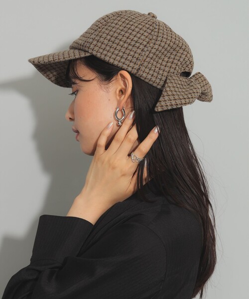 Ray BEAMS（レイビームス）の「Casselini × Ray BEAMS / 別注 リボン キャップ（キャップ・レディース・ブラック/その他・ONE SIZE）」の8枚目の写真