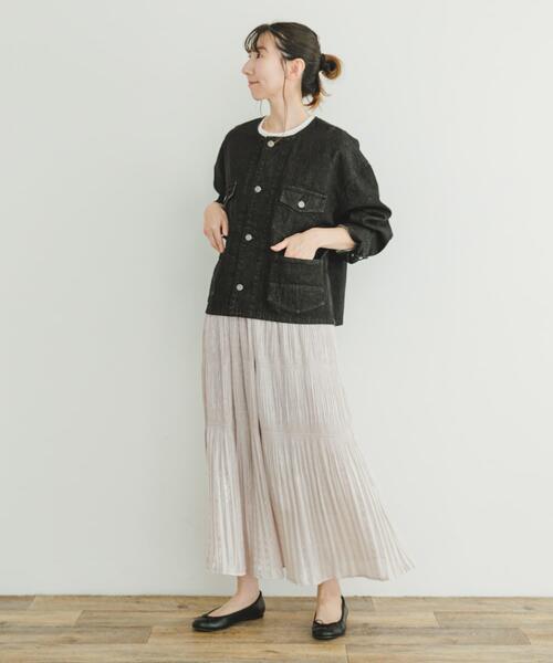 セール】デニムノーカラージャケット(デニムジャケット)|ITEMS セール】デニムノーカラージャケット(デニムジャケット)|ITEMS