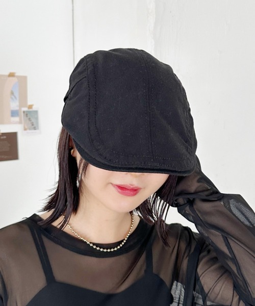 CLEA(クレア)の「無地ヴィンテージハンチング帽(ハンチング/ベレー帽・レディース・ベージュ/ブラウン/ブラック/チャコールグレー/カーキ・FREE)」の1枚目の写真