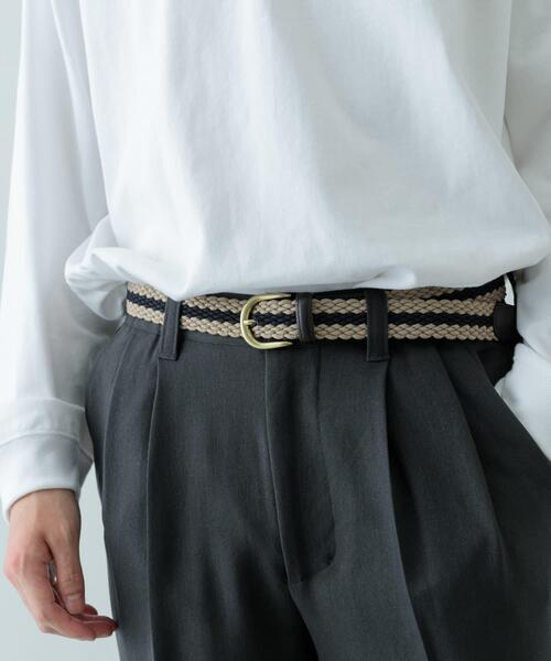 ITEMS URBANRESEARCH（アイテムズ アーバンリサーチ）の「Hawk　Belt 1177（ベルト・メンズ・ネイビー/ベージュ/その他1・-）」の2枚目の写真