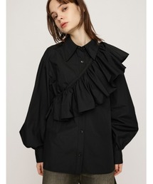 新品　タグ付き　SLY フリルブラウス　長袖　FREE 華やか　無地 新品 タグ付き SLY フリルブラウス 長袖 FREE 華やか 無地