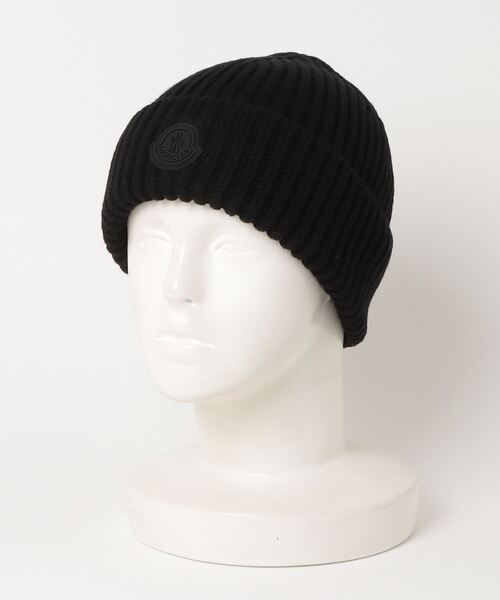 MONCLER（モンクレール）の「KNIT HAT（ハット・メンズ・ブラック・ONE SIZE）」の4枚目の写真