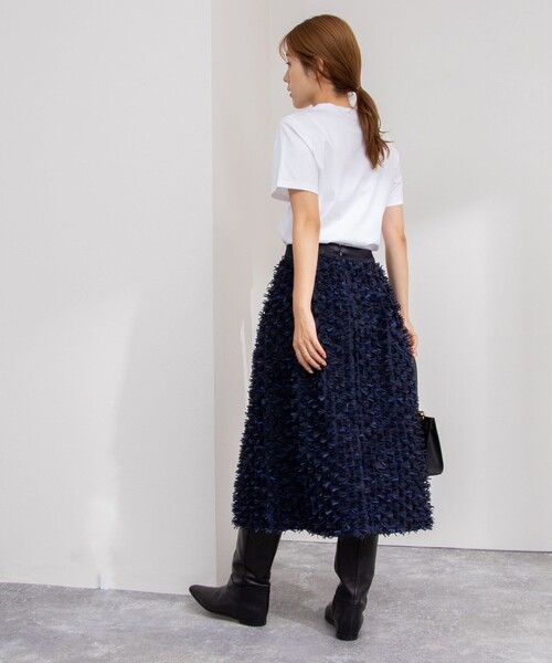 NOLLEY’S(ノーリーズ)の「ビジューTシャツ(Tシャツ/カットソー・レディース・ネイビー/ホワイト/サックスブルー・38/36)」の7枚目の写真