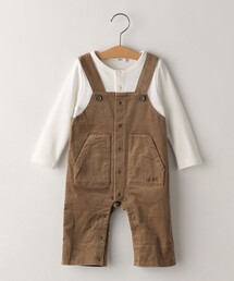 SHIPS（シップス）の「SHIPS KIDS:70～80cm / フェイク オーバーオール ロンパース（ロンパース）」