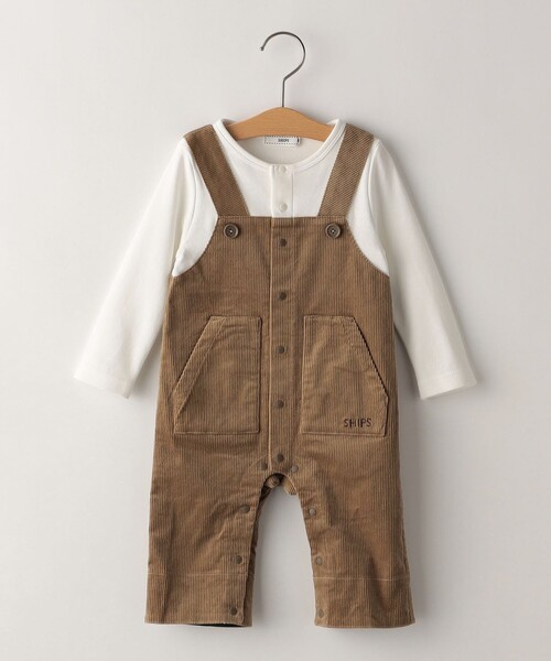 【セール】SHIPS KIDS:70～80cm / フェイク オーバーオール ロンパース（ロンパース）｜SHIPS（シップス）