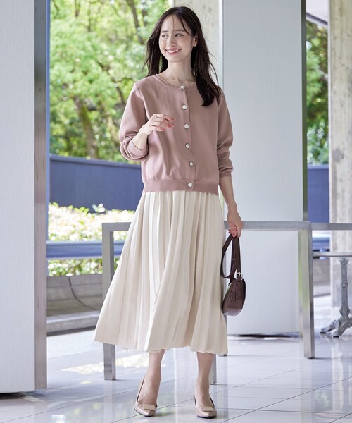 中空糸ビジューボタンカーディガン（カーディガン/ボレロ）｜Tiaclasse