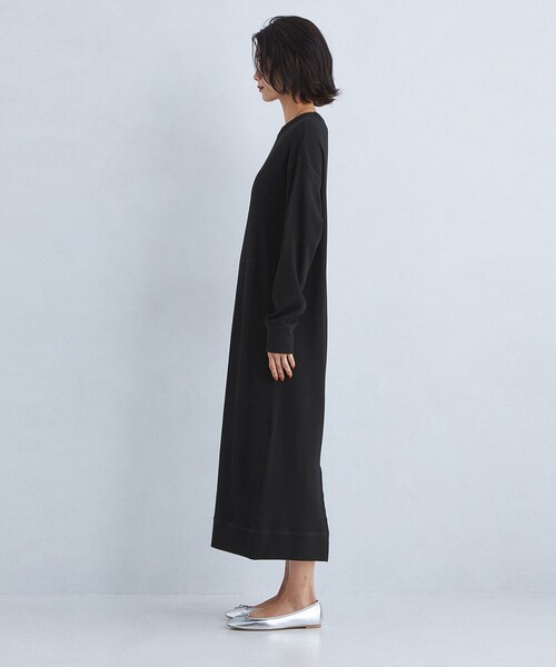 green label relaxing(グリーンレーベルリラクシング)の「BIGサーマル セミドルマンスリーブ ワンピース(ワンピース・レディース・ナチュラル/ブラック/レッド・FREE)」の12枚目の写真