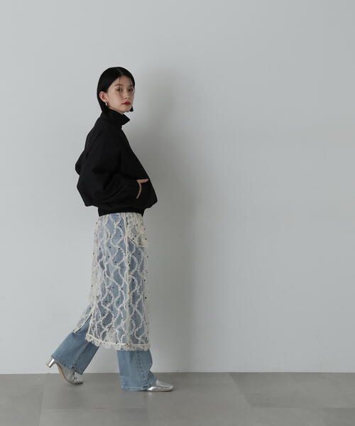 N.(N. Natural Beauty Basic)(エヌエヌナチュラルビューティーベーシック)の「◆ライトナイロンブルゾン(ブルゾン・レディース・ベージュ/ブラック・MEDIUM)」の6枚目の写真