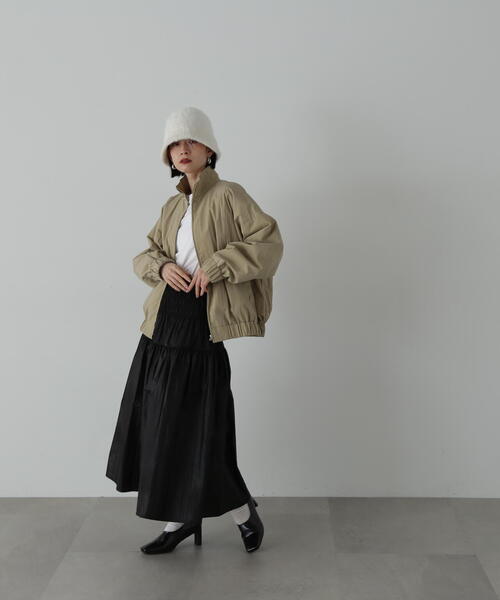 N.(N. Natural Beauty Basic)(エヌエヌナチュラルビューティーベーシック)の「◆ライトナイロンブルゾン(ブルゾン・レディース・ベージュ/ブラック・MEDIUM)」の19枚目の写真