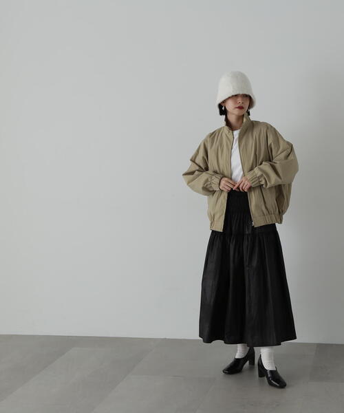 N.(N. Natural Beauty Basic)(エヌエヌナチュラルビューティーベーシック)の「◆ライトナイロンブルゾン(ブルゾン・レディース・ベージュ/ブラック・MEDIUM)」の20枚目の写真