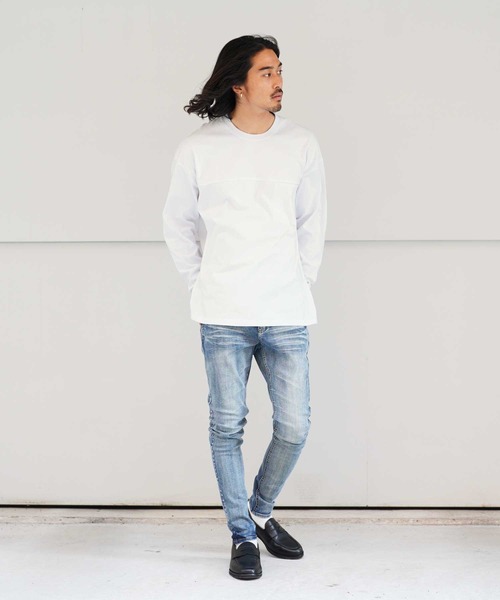 jiggys shop(ジギーズショップ)の「切り替えポケット付き長袖ロンTカットソー(Tシャツ/カットソー・メンズ・ブラック/チャコールグレー/ホワイト・MEDIUM/LARGE/X-LARGE)」の12枚目の写真