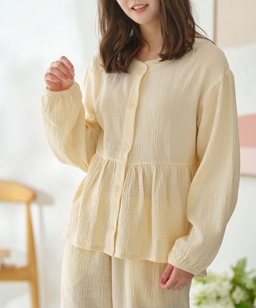★今だけお値下げ★ 新品　綿100 トップバリュー　ふんわり柔らかネルパジャマ ルームウェア・パジャマ レディス下着・パジャマ・靴下