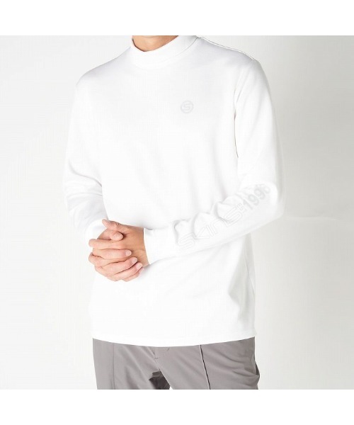 SKINS（スキンズ）の「【SKINS/GOLF】アクティブウェア ハイネックロングスリーブ（Tシャツ/カットソー・メンズ・ホワイト/グレー/ブラック・46/48/50/52）」の8枚目の写真
