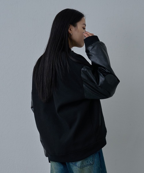 COLONY 2139（コロニートゥーワンスリーナイン）の「ジャージメルトンスタジャン（スタジャン・メンズ・ブラック系その他/ブラック/グレー・LARGE/MEDIUM）」の6枚目の写真