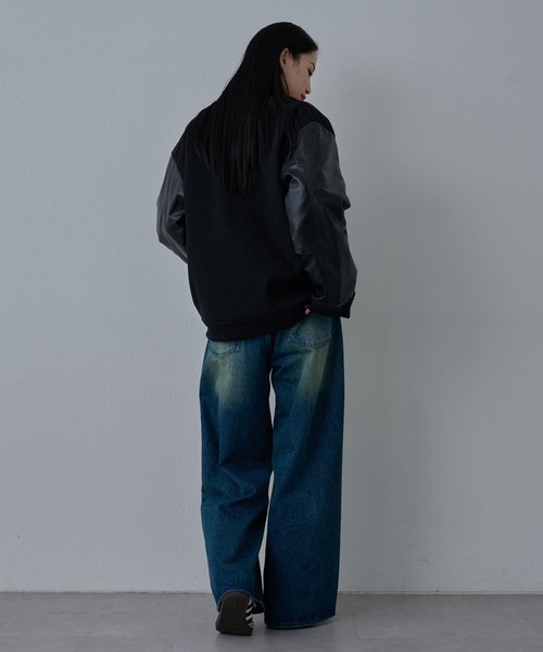 COLONY 2139（コロニートゥーワンスリーナイン）の「ジャージメルトンスタジャン（スタジャン・メンズ・ブラック系その他/ブラック/グレー・LARGE/MEDIUM）」の17枚目の写真