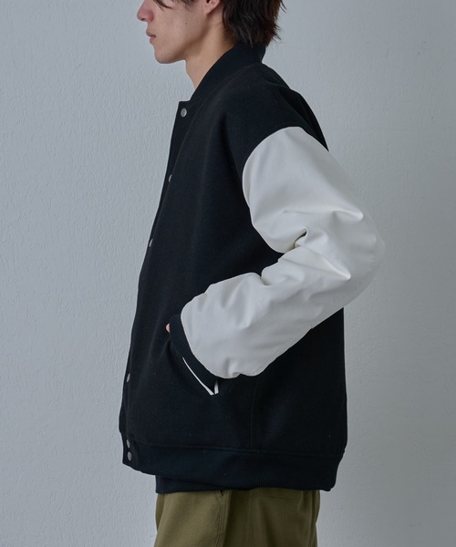 COLONY 2139（コロニートゥーワンスリーナイン）の「ジャージメルトンスタジャン（スタジャン・メンズ・ブラック系その他/ブラック/グレー・LARGE/MEDIUM）」の9枚目の写真