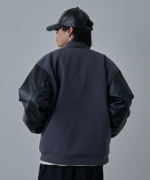 COLONY 2139（コロニートゥーワンスリーナイン）の「ジャージメルトンスタジャン（スタジャン・メンズ・ブラック系その他/ブラック/グレー・LARGE/MEDIUM）」の14枚目の写真