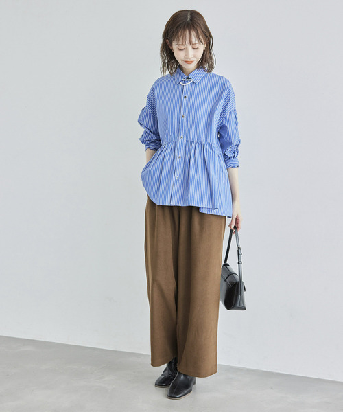 ROPE' PICNIC(ロペピクニック)の「【一部店舗限定】3サイズ展開/イージーワイドパンツ(その他パンツ・レディース・ブラック/ダークブラウン・36/38/40)」の18枚目の写真