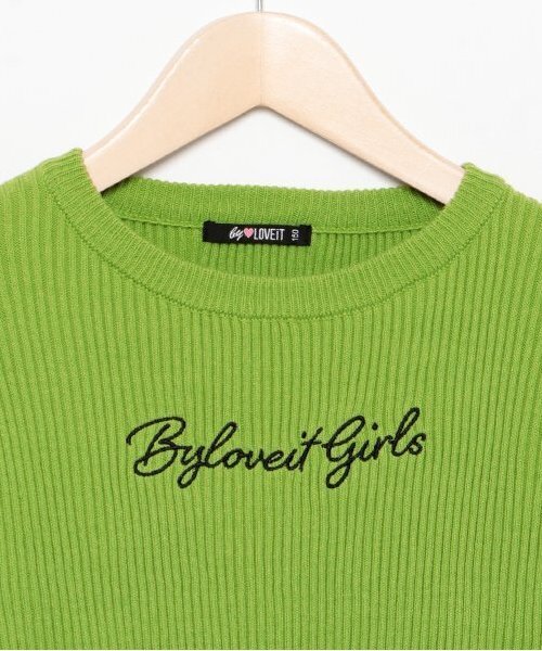 by LOVEiT(バイラビット)の「ペプラムリボンプルオーバー(ニット/セーター・キッズ・アイボリー/モカ/ライム・120cm/130cm/140cm/150cm/160cm)」の5枚目の写真