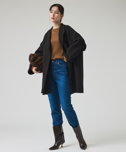 qualite（カリテ）の「【e×qualite】ストレートストレッチパンツ/秋服/冬服/美脚パンツ（その他パンツ・レディース・ブラック/インディゴブルー・34/36/38）」の22枚目の写真