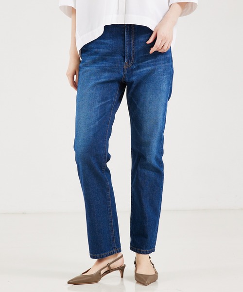 qualite（カリテ）の「【e×qualite】ストレートストレッチパンツ/秋服/冬服/美脚パンツ（その他パンツ・レディース・ブラック/インディゴブルー・34/36/38）」の11枚目の写真