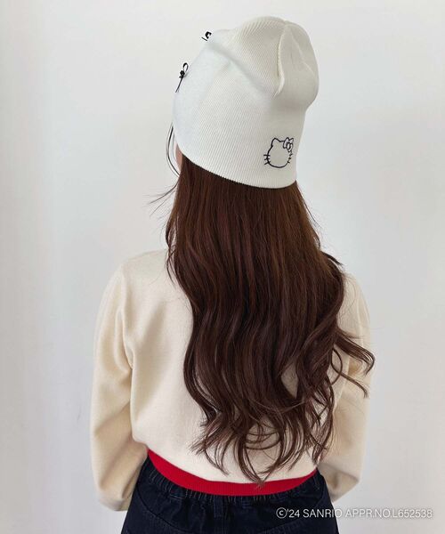 MAJESTIC LEGON(マジェスティックレゴン)の「ハローキティ プチリボンニットCAP(キャップ・レディース・アイボリー/グレー・FREE)」の10枚目の写真
