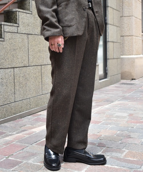 極上美品　NEAT ツイード　スラックス　ブラウン　MARLING&EVANS 極上美品 NEAT ツイード スラックス ブラウン MARLING&EVANS