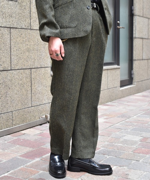 シンチバックツイードスラックス【セットアップ対応】（スラックス