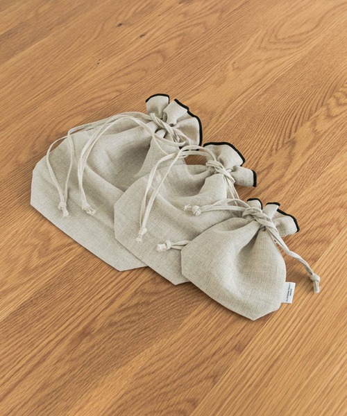 URBAN RESEARCH DOORS（アーバンリサーチドアーズ）の「DOORS LIVING PRODUCTS　コットンリネンライン巾着SS（その他雑貨・レディース・ブラック・X-SMALL）」の5枚目の写真