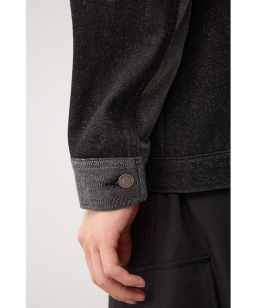 AZUL by moussy（アズールバイマウジー）の「パネルスウィッチングGジャン（デニムジャケット・メンズ・ブラック/ブルー・FREE）」の12枚目の写真