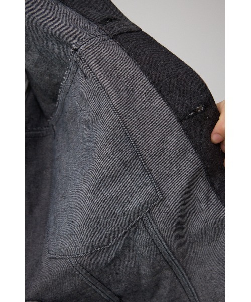 AZUL by moussy（アズールバイマウジー）の「パネルスウィッチングGジャン（デニムジャケット・メンズ・ブラック/ブルー・FREE）」の16枚目の写真