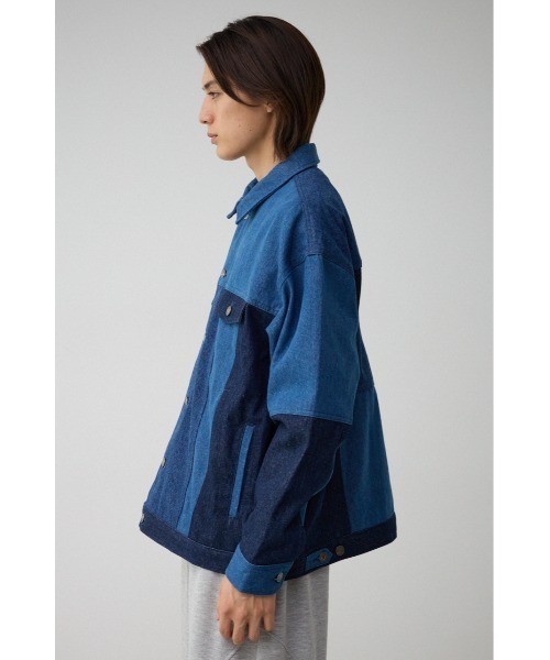 AZUL by moussy（アズールバイマウジー）の「パネルスウィッチングGジャン（デニムジャケット・メンズ・ブラック/ブルー・FREE）」の21枚目の写真
