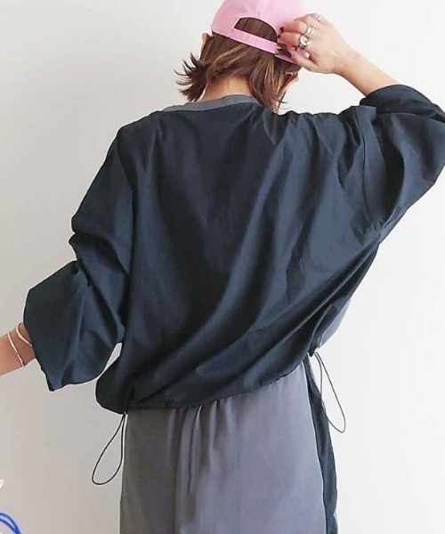 セール】【 notch. by yui 】異素材切り替えスウェット（スウェット