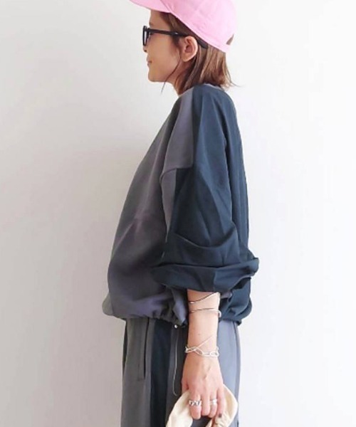 notch.（ノッチ）の「【 notch. by yui 】異素材切り替えスウェット（スウェット・レディース・オフホワイト/グレー/ブラック/ネイビー・M）」の21枚目の写真